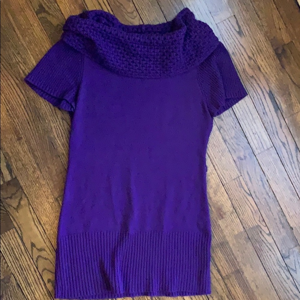 Long purple sweater